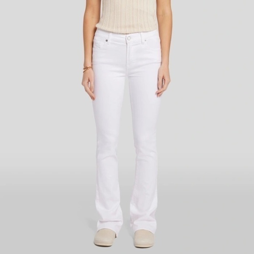 Women’s White Stretch Bootcut Jeans